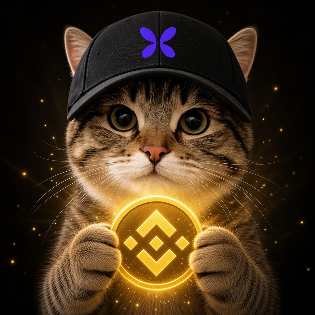 Flapcat diamond hands holding BNB