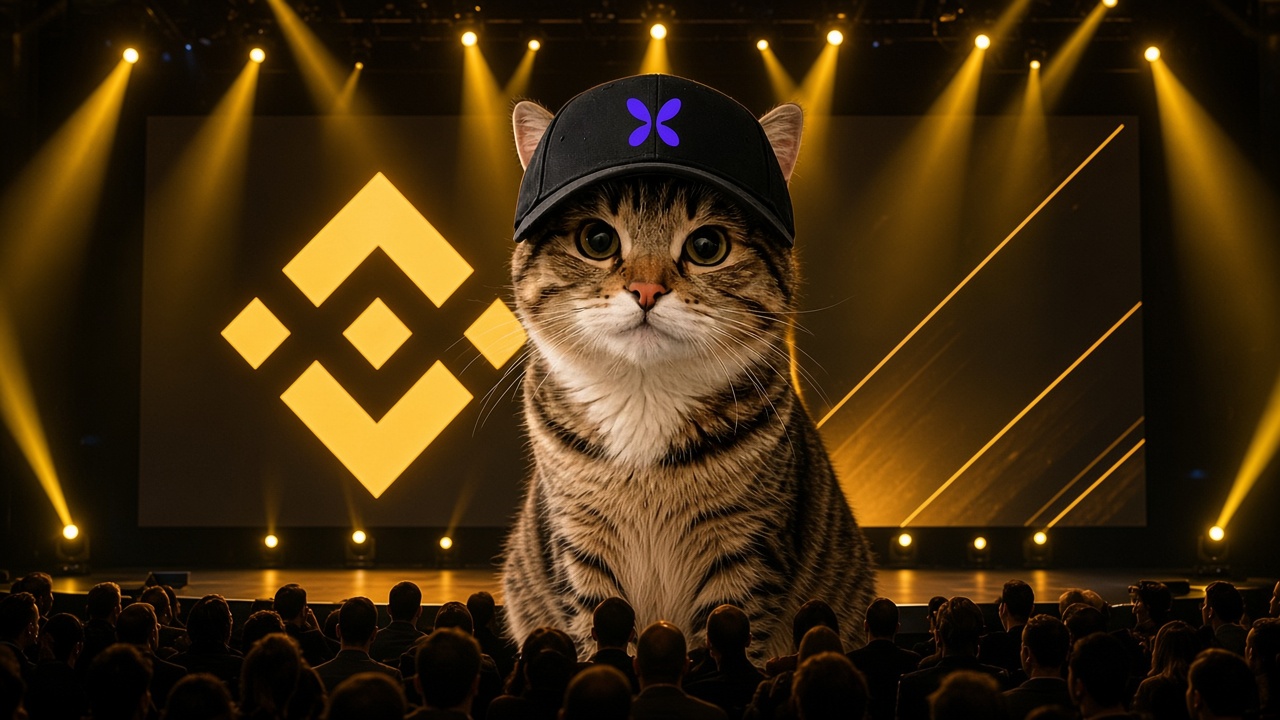 Flapcat on the Binance keynote stage